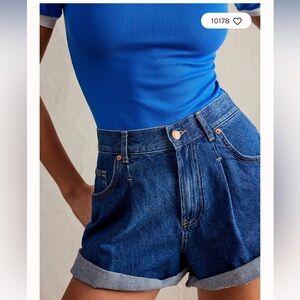 We The Free Blue Jean Shorts